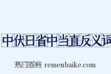 中伏日省中当直反义词是什么意思的图片